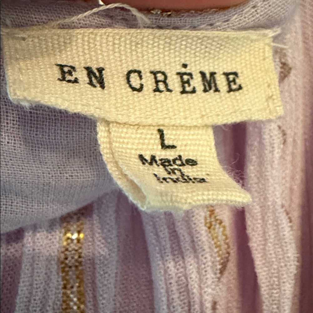 En Creme light purple Maxi Dress with Gold Sequin Stripes - Picture 3 of 4